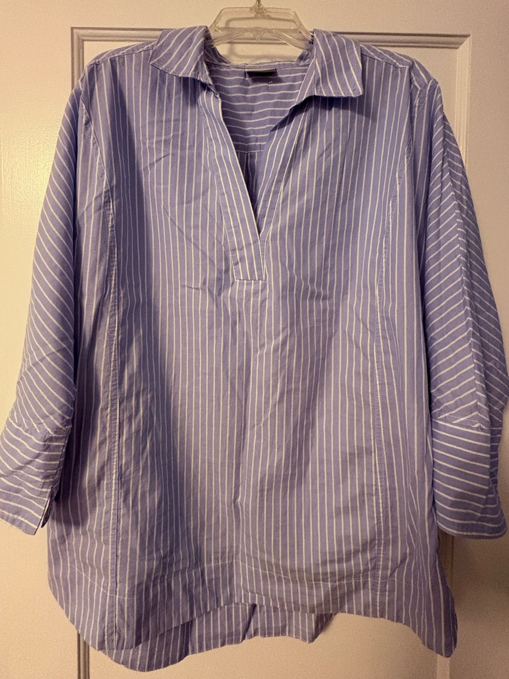 Light Blue Stripe Women’s Tunic Top